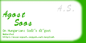 agost soos business card